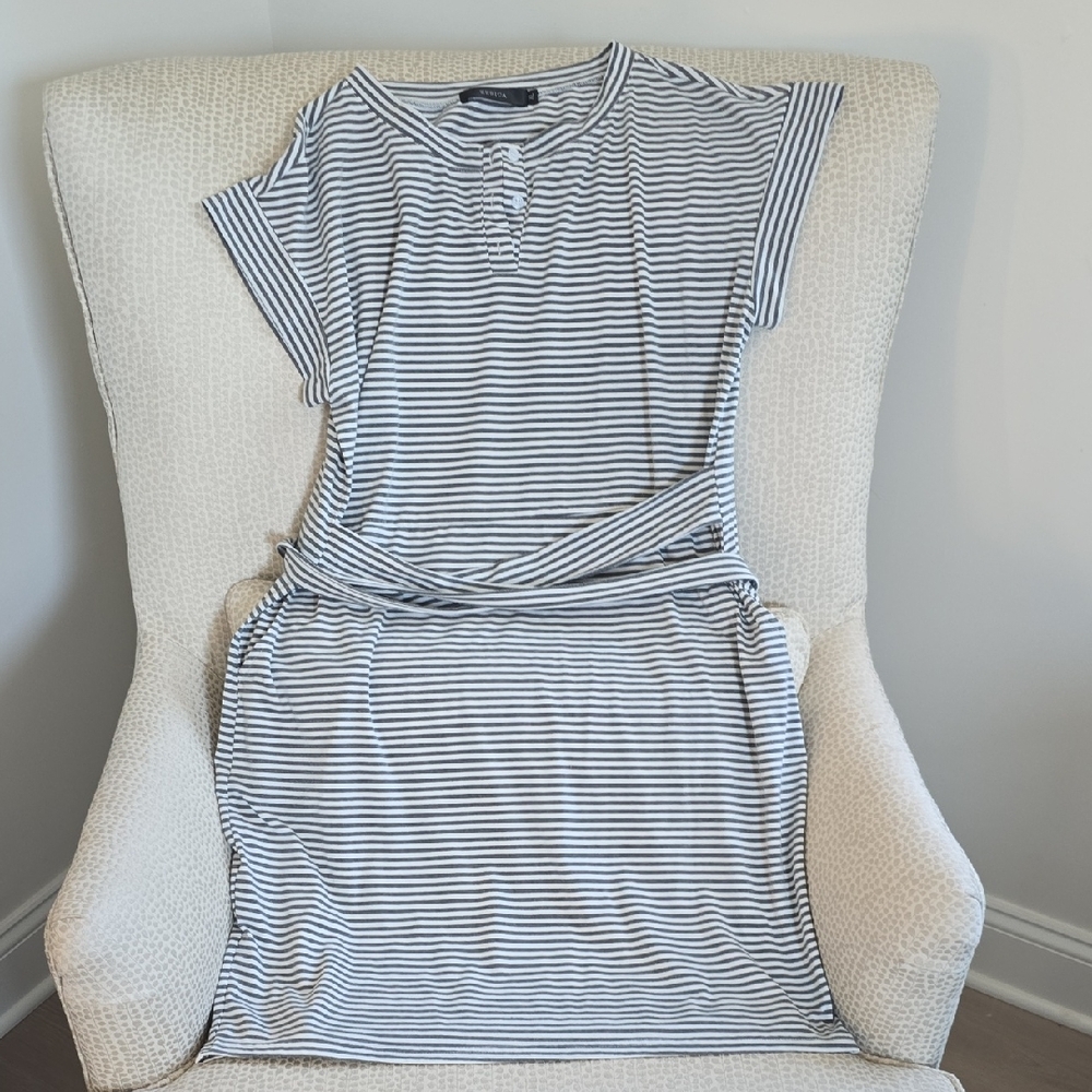 Striped Black and White Dress